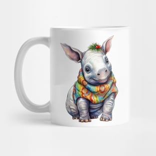 Christmas Rhino Mug